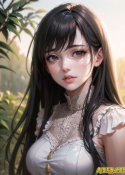 Anime beautiful girl portrait